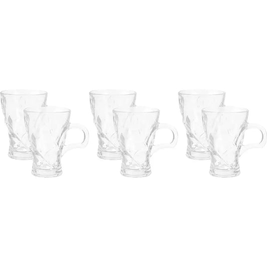 طقم مج زجاج بلانك ماكس، 6 قطع، 230 مل - شفاف