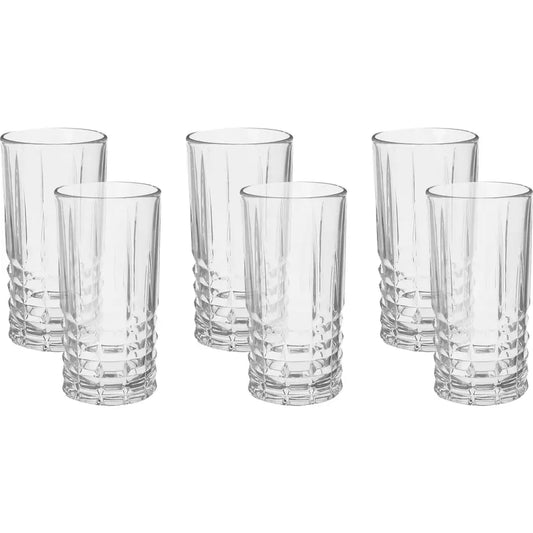 طقم شوب زجاج بلينك ماكس، 6 قطع، 440 مل - شفاف