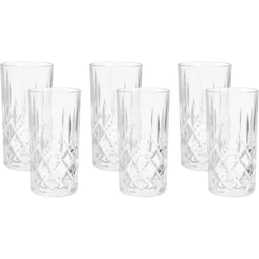 طقم شوب زجاج بلانك ماكس، 6 قطع، 440 مل - شفاف