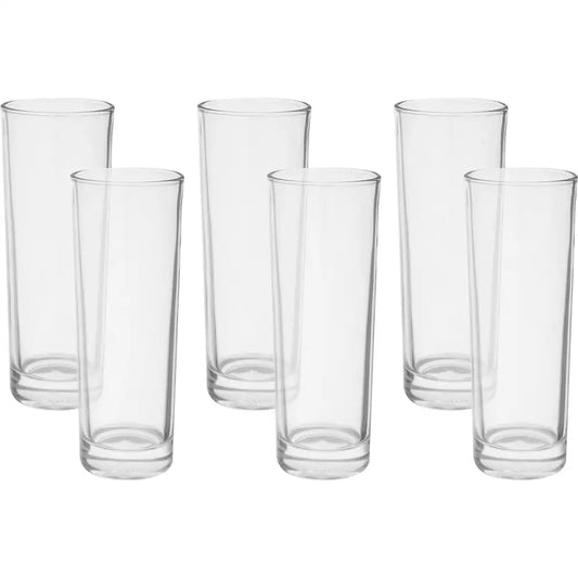 طقم شوب زجاج بلينك ماكس، 6 قطع، 270 مل - شفاف
