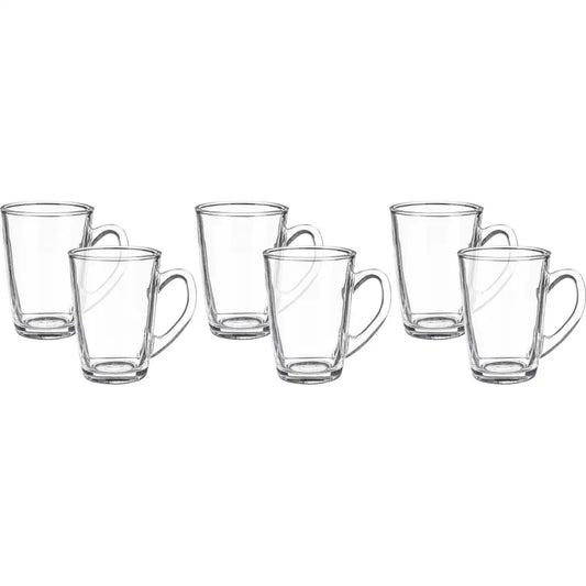 طقم مج زجاج بلينك ماكس، 6 قطع، 210 مل - شفاف