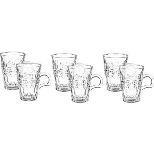 طقم مج زجاج بلينك ماكس، 6 قطع، 220 مل - شفاف