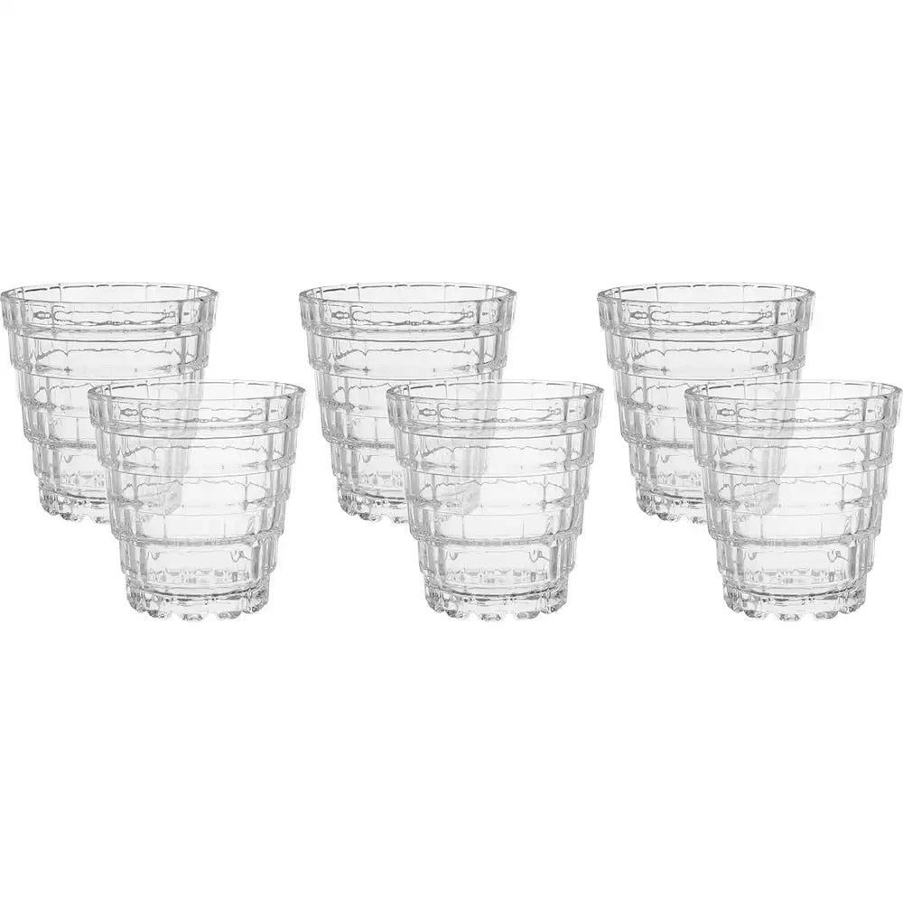 طقم اكواب شاي زجاج بلينك ماكس، 6 قطع، 350 مل - شفاف