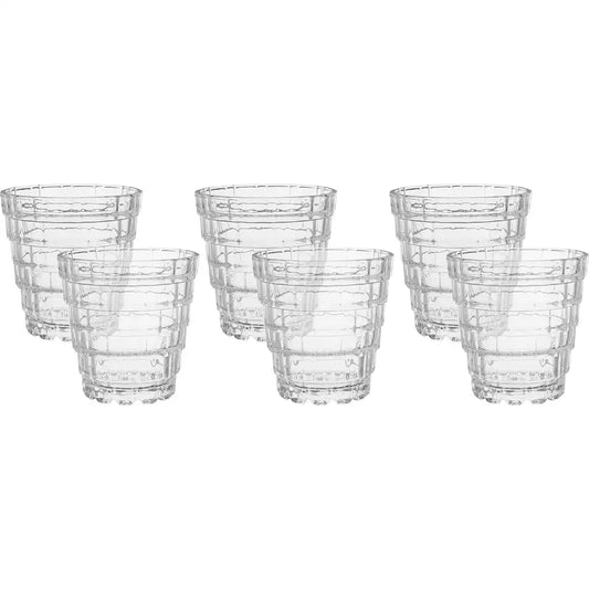 طقم اكواب شاي زجاج بلينك ماكس، 6 قطع، 350 مل - شفاف