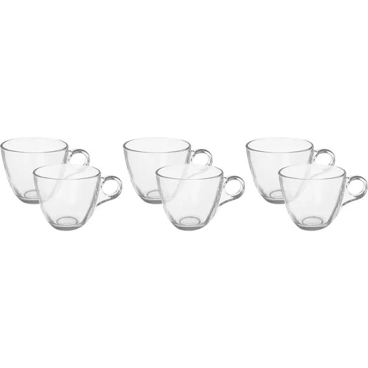 طقم فنجان شاي بلينك ماكس، 6 قطع، 190 مل - شفاف