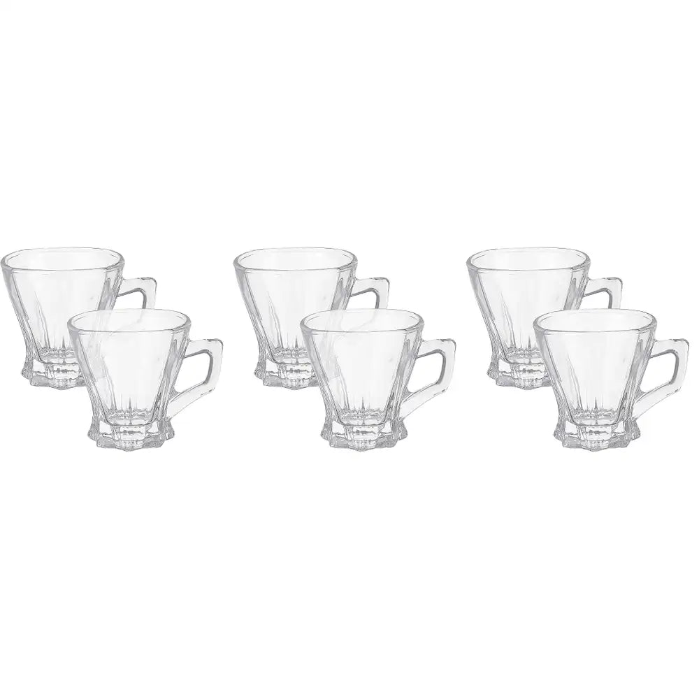 طقم اكواب شاي زجاج بلينك ماكس، 6 قطع، 160 مل - شفاف