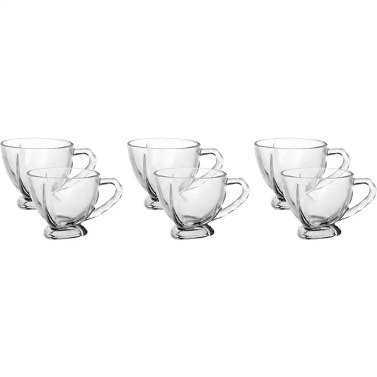 طقم مج زجاج بلينك ماكس، 6 قطع، 170 مل - شفاف