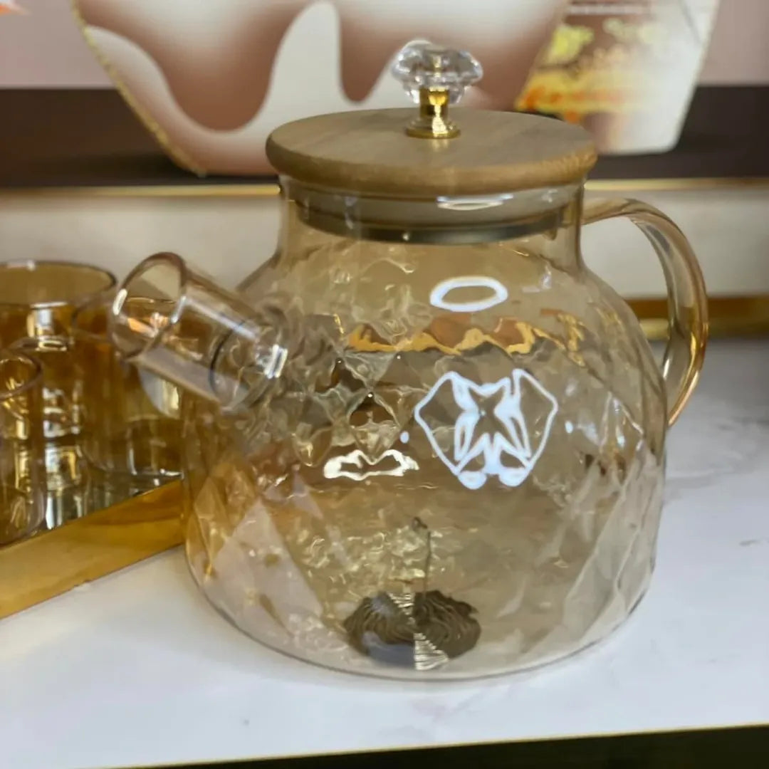 طقم قهوة بيركس عسلي 7 قطع