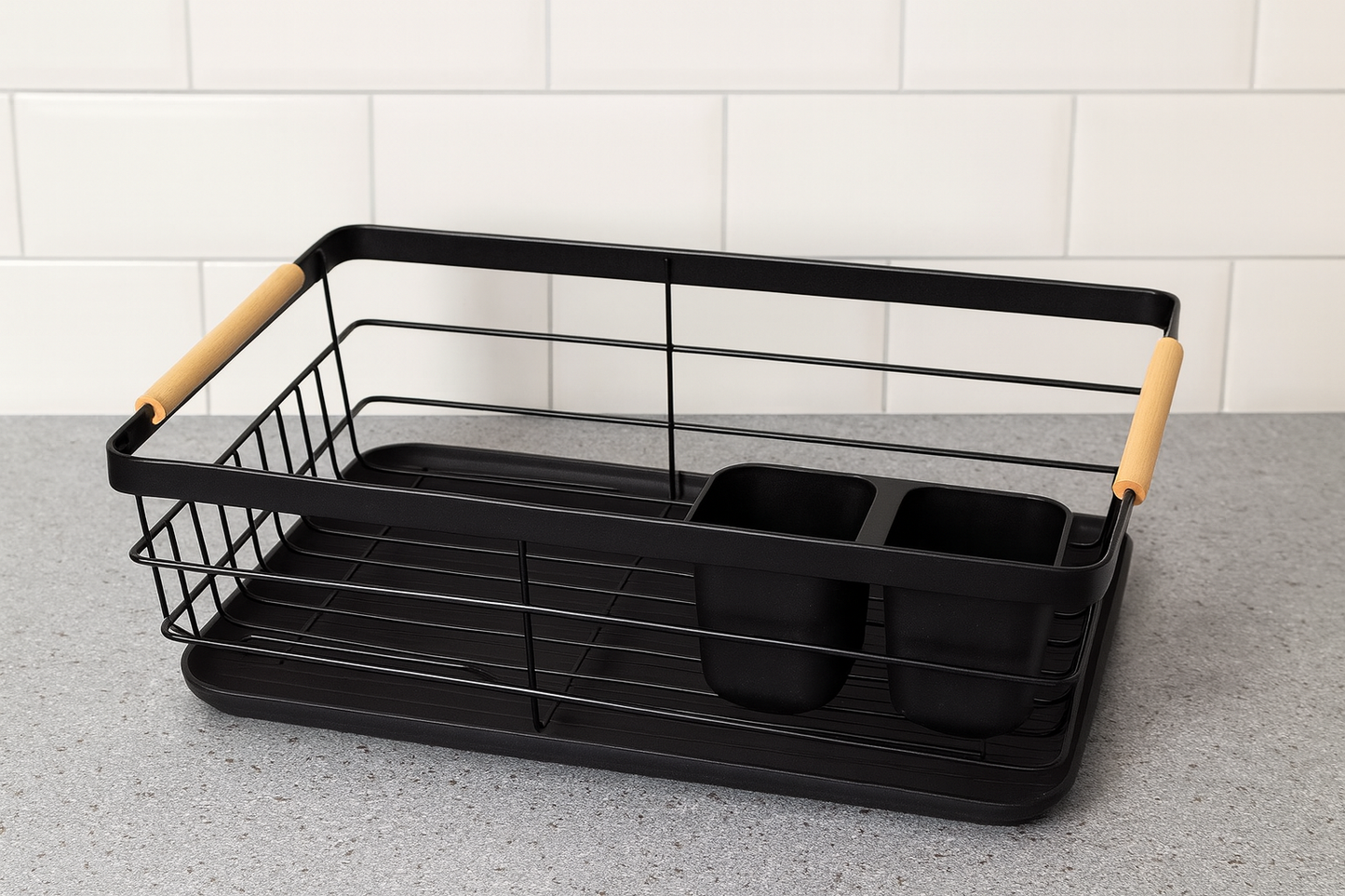 صفاية اطباق ومعالق قاعدة اسود